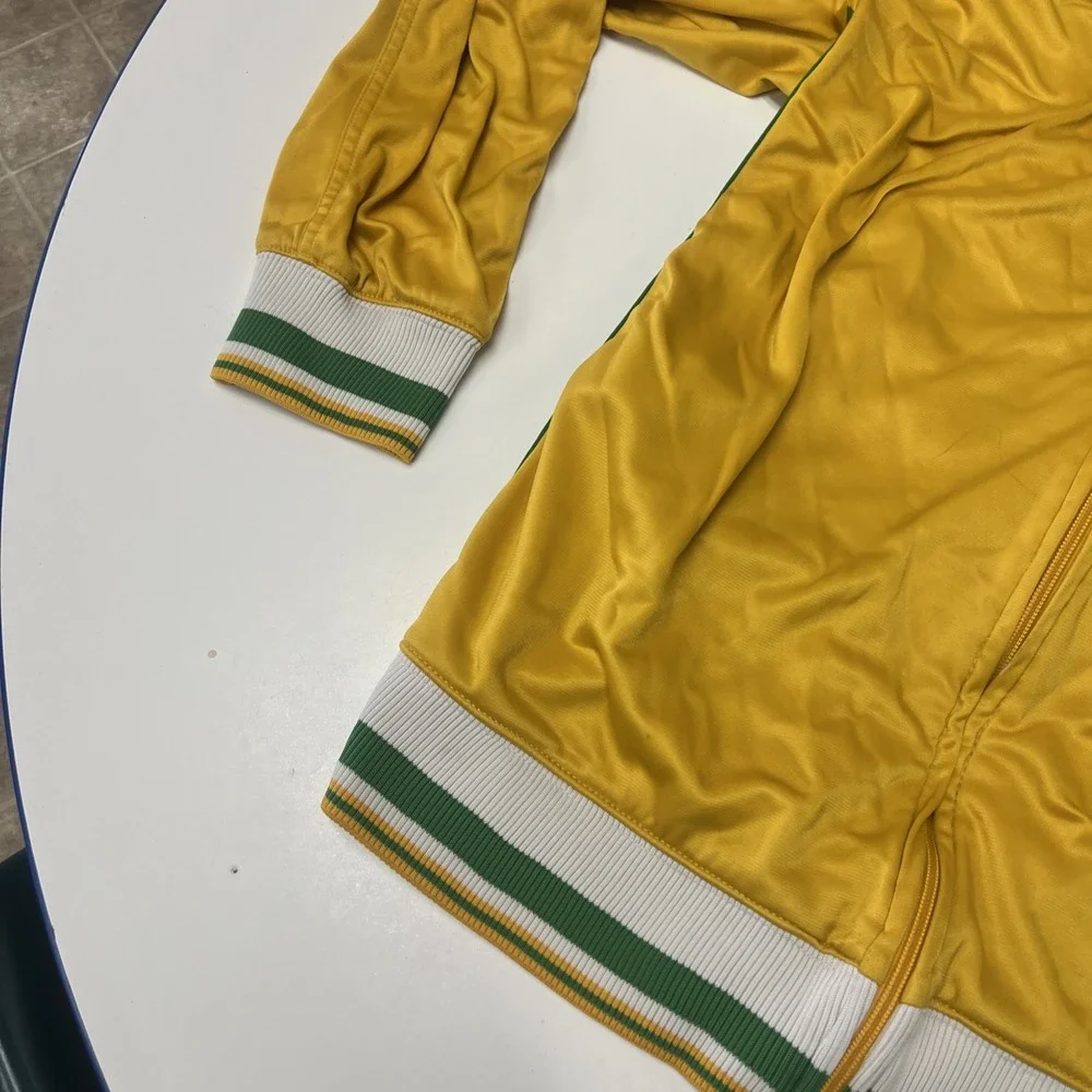Nike Air Jordan Full Zip Long Sleeve Track Jacket Yellow with Green Men's Sz XXL